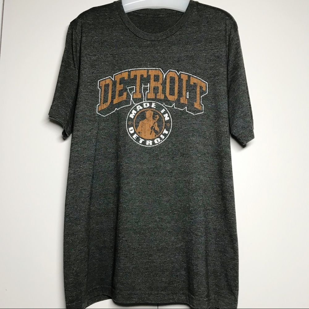 Detroit Made In Detroit Graphic Charcoal Grey Short Sleeve Tee
